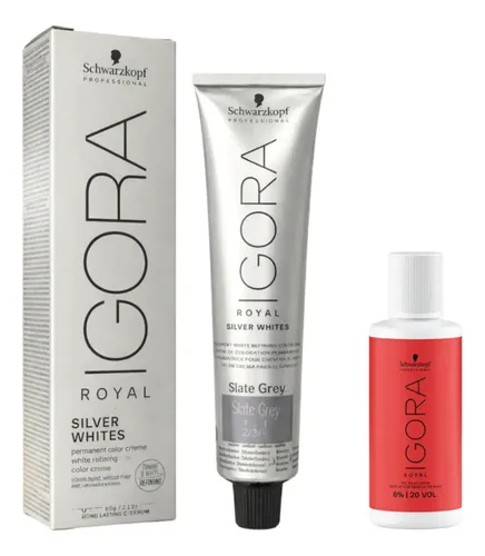 Kit Tintura Igora Silver Whites + Oxidante 60 Ml Schwarzkopf Silver