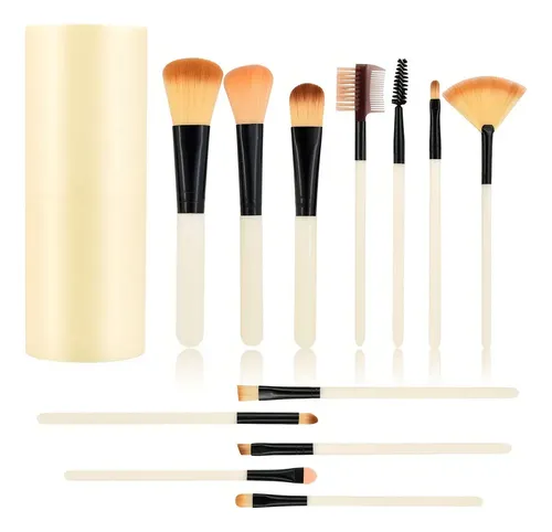 Ahzs Set 12 Brochas Maquillaje Profesional Cepillos Colorc