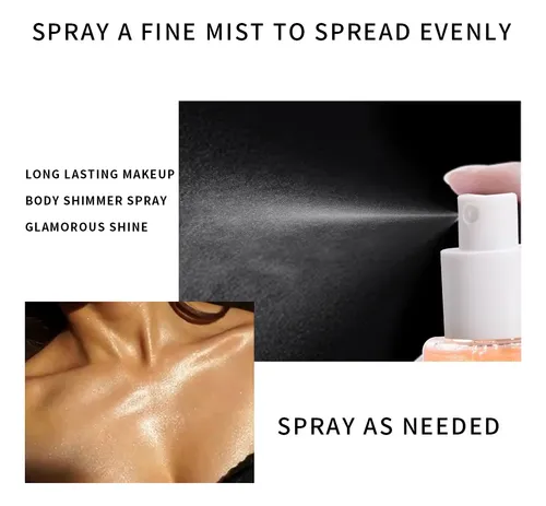 Spray Iluminador Líquido Para Brillo Corporal Y Facial