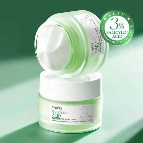 Crema Facial De Ácido Salicílico Acne Piel Grasa Sadoer