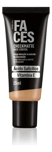 Base Líquida Faces Checkmatte Natura Ácido Salic Vit E – 19n 25q