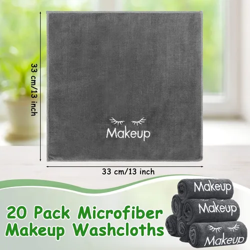 Toallitas Desmaquillantes Vabean 20 Pzas 33×33 Cm Microfibra