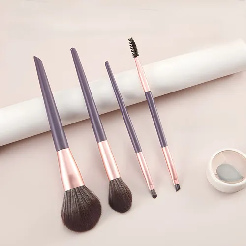 Set De Brochas De Maquillaje Suaves De 4 Piezas Para Maquill