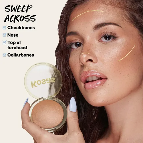 Bronzer Kosas Sun Show Glowy Warmth, Vegano Y Playero, Sin T