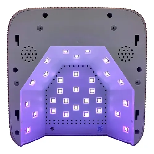 Cabina Uv Led Inalambrica P/uñas Recargable Rosa Con Strass