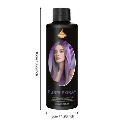 Tinte Herbal Gris Púrpura Semipermanente 268 Ml