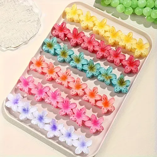 Pinzas, Clips, Broches Para Cabello Niñas Flor Degradada Qh
