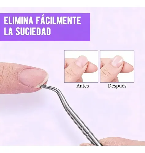 Kit Manicura Profesional 5 Piezas Cortaúñas Purple