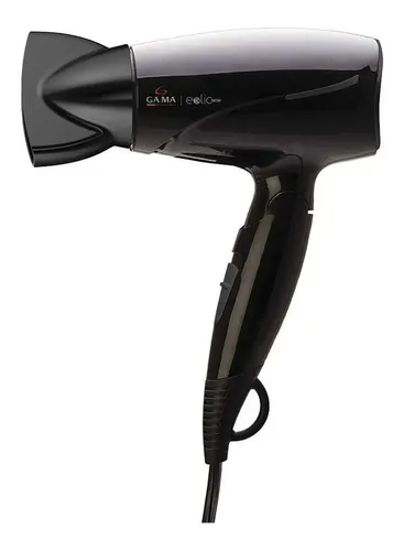 Secador De Pelo Compacto Gama Eolic Ion Negro Liviano 1600w