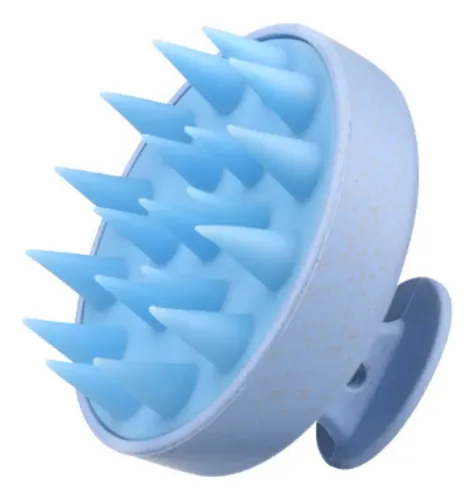 Cepillo De Silicona Para Lavar Y Masajear El Cabello – Azul