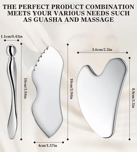 Set De Herramientas Faciales Gua Sha Tangzhifeiyue De Acero