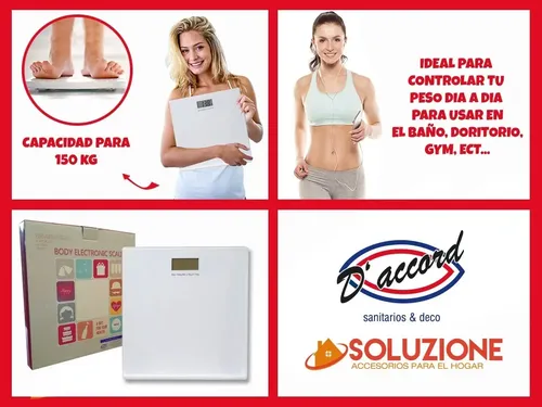 Balanza Electronica Digital Vidrio Templado 150kg D’accord