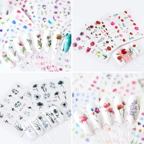 Pack De Stickers Al Agua Para Uñas – Water Decals Nail Art