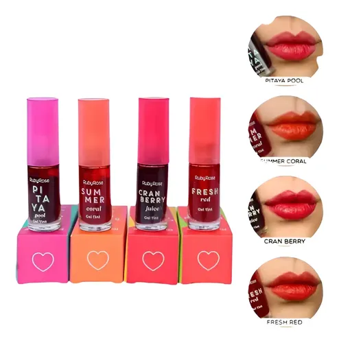 Tintas Gel Labios Ruby Rose Tint Lips Hialuronico