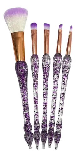 Set Brochas Pinceles Mango Glitter Shimmer X 5 Un