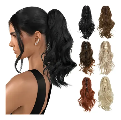 Cola Ponytail Corta Taurina Fibra Alta Temperatura P065