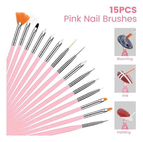 Gazeplus Set 42 Brochas Nail Art Y Herramientas