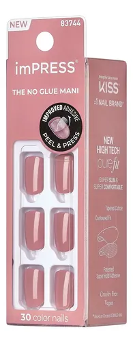 Uñas Postizas Bliss | Impress Color Press-on Nails Adhesivas Color Rosa Petal Pink