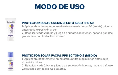 Dermaglós Solar Combo Protección Corporal Y Facial Con Color