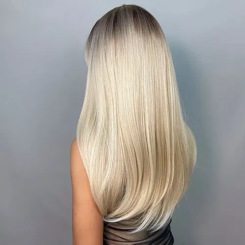 Pelucas De Cabello Sintético Rubio Ombré Para Mujeres -///