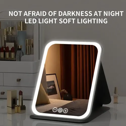 Light Mirror, Portable Foldable Makeup Mirror, 3 Color