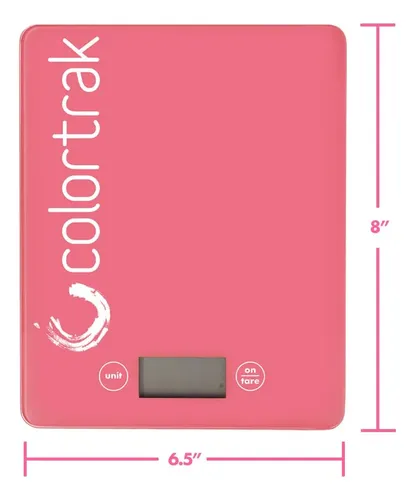Báscula Digital Colortrak De Vidrio Templado Para Salón 5 Kg