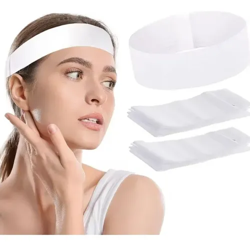 Vinchas Desechables Spa X50 Unidades White 50pcs Perla