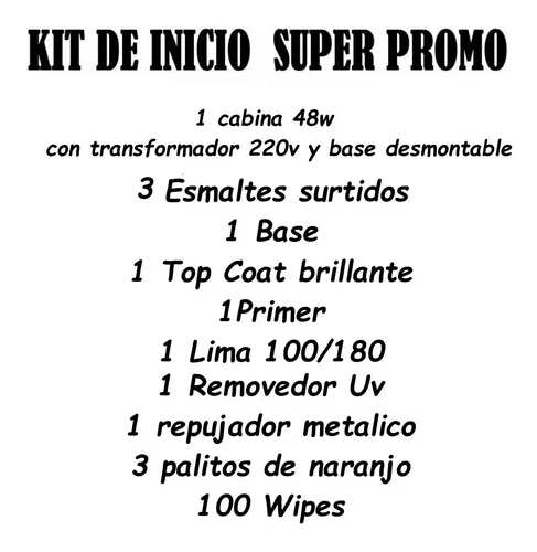 Kit Inicial Manicuria 48w 220v Removedor Cabina Led/ Uv