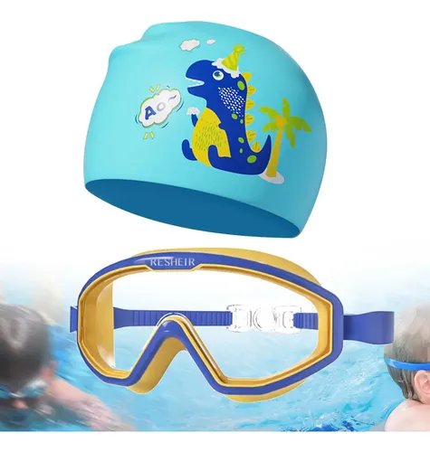 De Natación Para Niños, Gorro De Azul Amarillo