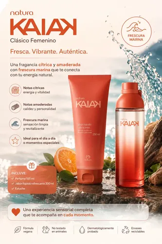 Perfume Natura Kaiak Clásico Femenino 100ml+jabon Liquido