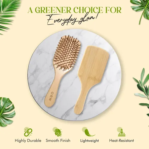 Cepillo De Bambú Natural Para El Crecimiento Del Cabello