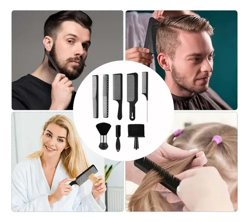 8pzs Cepillo Limpieza De Cabello Para Barbero Peine Barbería