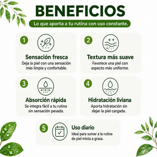 Serum Facial Mely Para Poros Hamamelis Té Verde 30ml