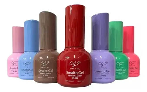 City Girl 10ml Soak-off Colores Gel Uv Led X1 Un. Color Elec Blanco