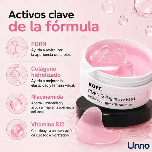Parches Koec Pdrn Colágeno Ojos Anti Ojeras Hidrogel X60und