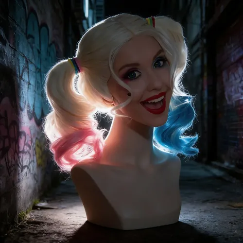 Peluca Harley Quinn Dc Disfraz Cosplay Batman Guason