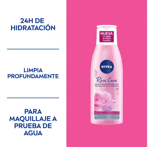 Leche Y Tónico Micelar 2 En 1 Nivea Rose Care Para Todo Tipo