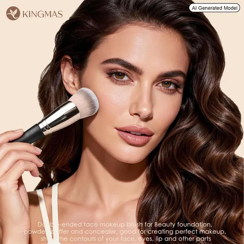 Brocha De Maquillaje Kingmas Para Base O Corrector, 2 Unidad