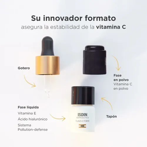Isdin Isdinceutics Serum Flavo C Forte Vitamina C 1u 5,3ml Momento de aplicación Día/Noche Tipo de piel Todo tipo de piel