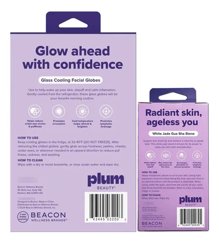 Set Masajeador Facial Piedra Gua Sha Y Globos Hielo