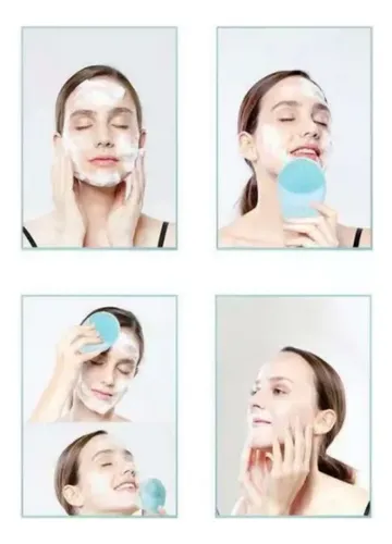 Mini Masajeador Facial Eléctrico De Silicona Rosa
