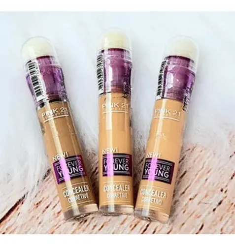Corrector de Ojeras Líquido Pink 21 Forever Young con Esponja, Tono 05