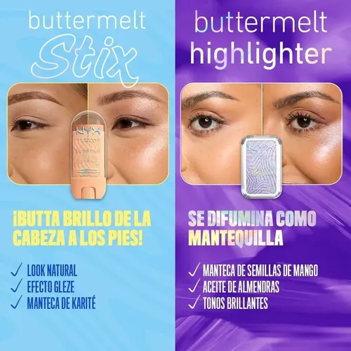 Nyx Pmu Iluminador Buttermelt Glaze Stix, 5gr