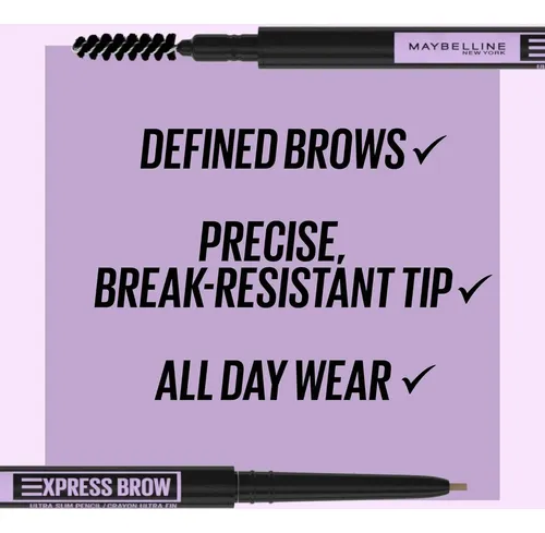 Lápiz De Cejas Ultra Delgado Maybelline 255 Marrón Suave