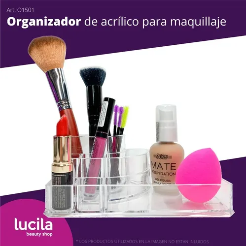 Organizador Para Cosméticos Acrílico Brochas Pinceles