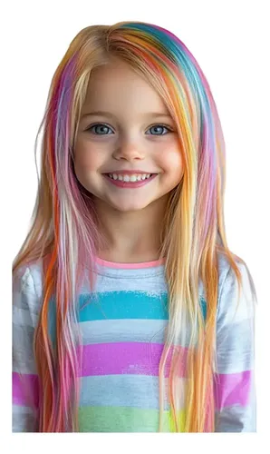 Extensiones De Cabello Mechas Azules 60cm Con Clip 12u Azul