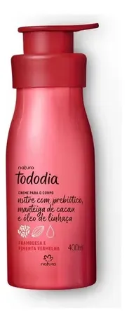 Crema corporal hidratante de frambuesa y pimiento rojo Natura Tododia