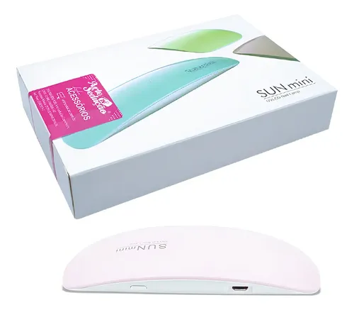 Mini uñas de gel blancas con cabina LED, UV Sun, mini portátil, 6 W