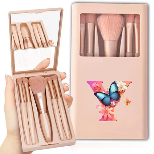 Estuche Con Brochas De Maquillaje Para Viaje