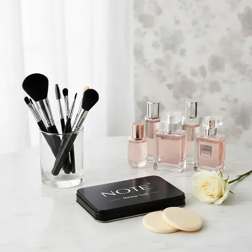 Set Brochas Maquillaje Note Profesional 12 Piezas Y Esponjas